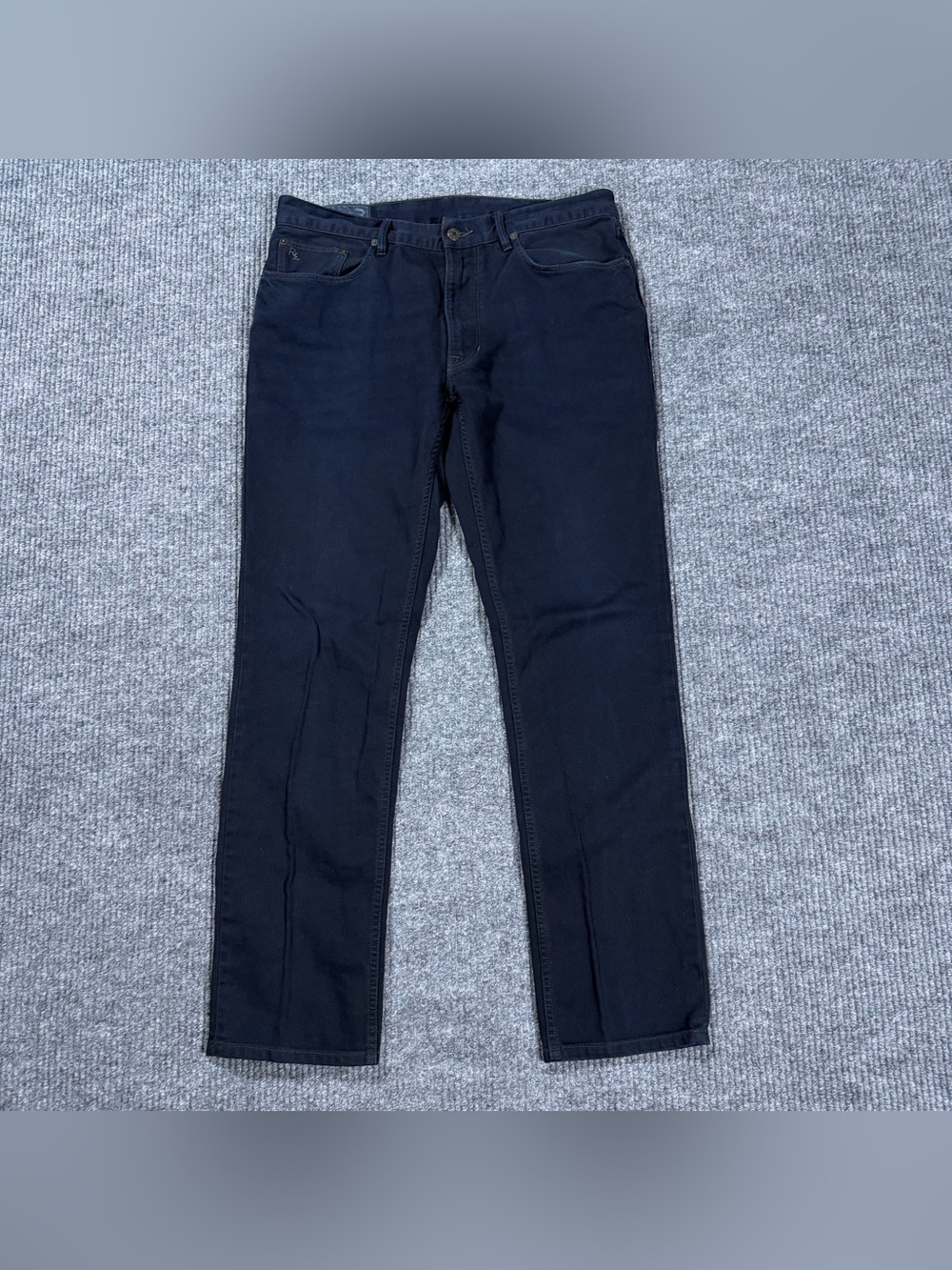 Polo Ralph Lauren Varick Slim Straight Pants Navy Blue Corduroy Men's 33x32